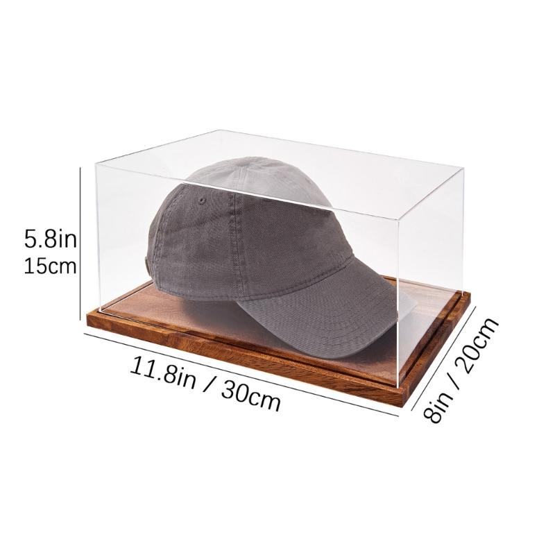 Clear Acrylic Hat Display Box for Baseball Caps and Bucket Hats Transparents Baseball Cap Presentation Box