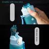 High Quality KPop Demon Hunters Gradient Water Bottles 750ml Movie Girl Letter A-Z Straw Drink Cups Portable High-capacity Outdoor Bottle