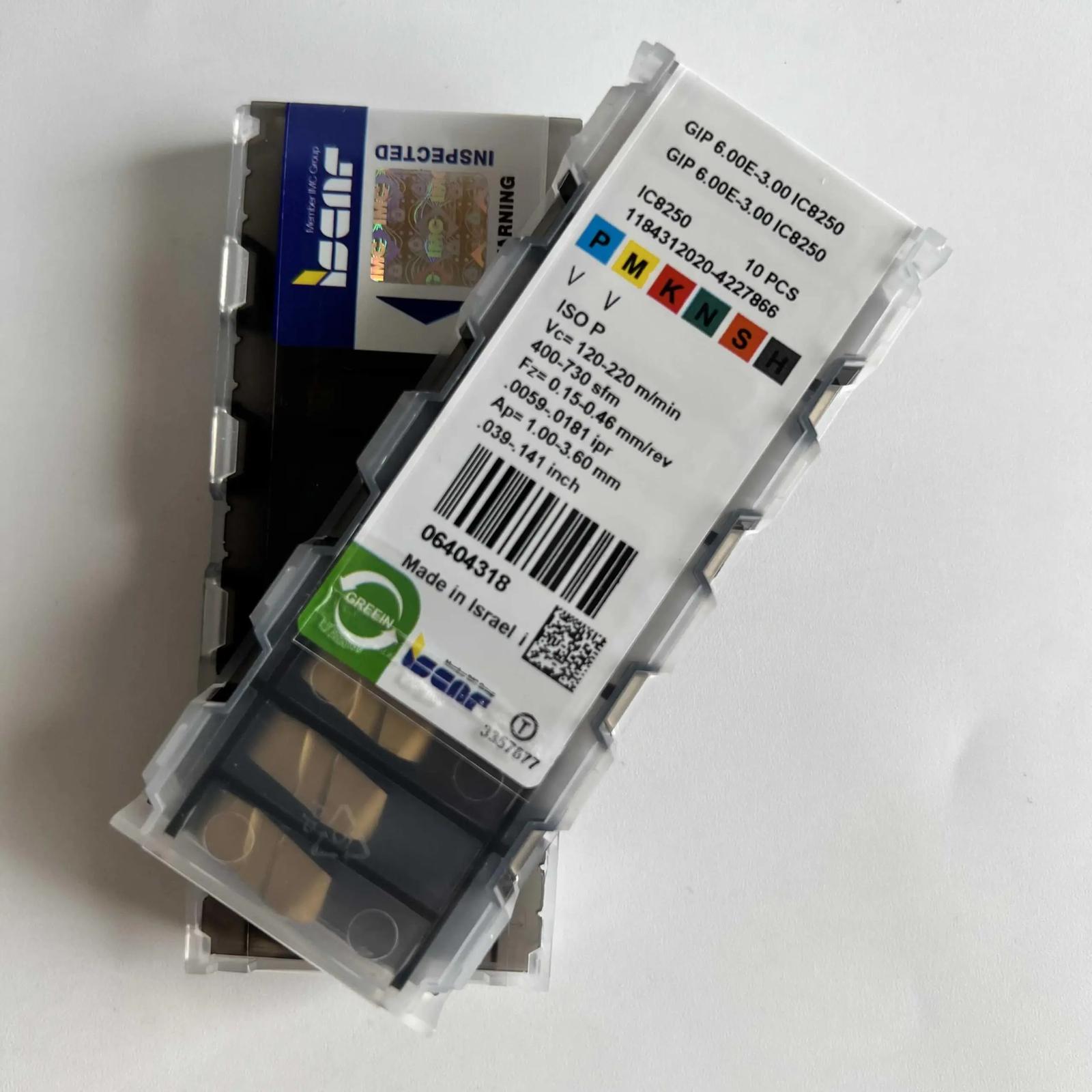 

ISCAR / GIP6.00E-3.00 IC8250 /Industrial indexable carbide inserts 10 Pcs