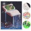 5D FullDrill Round Diamond Painting Kit Fantasy Book Forest Waterfall for Bedroom Decor. Mosaic Craft Wall Art
