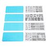 4pcs French Nail Art Stamping Plate Nail Stamping Image Plate Nail Printing Steel Plate with Transparent Films for Nail