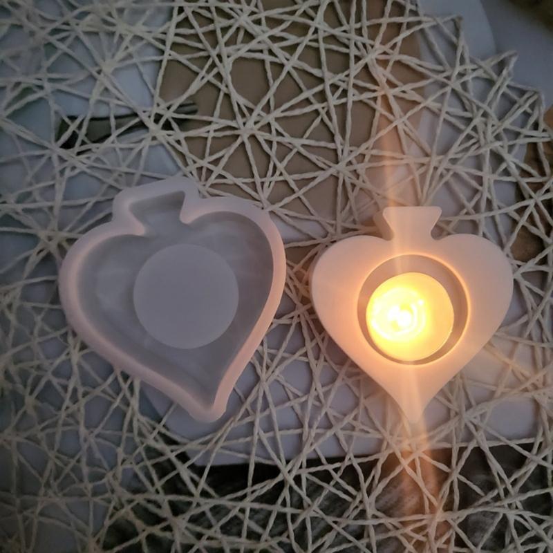 Candle Holder Silicones Molds Ace of Spade Candlesticks Molds Resins Castings Mould Soap Crafts Molds for Jewelry Making