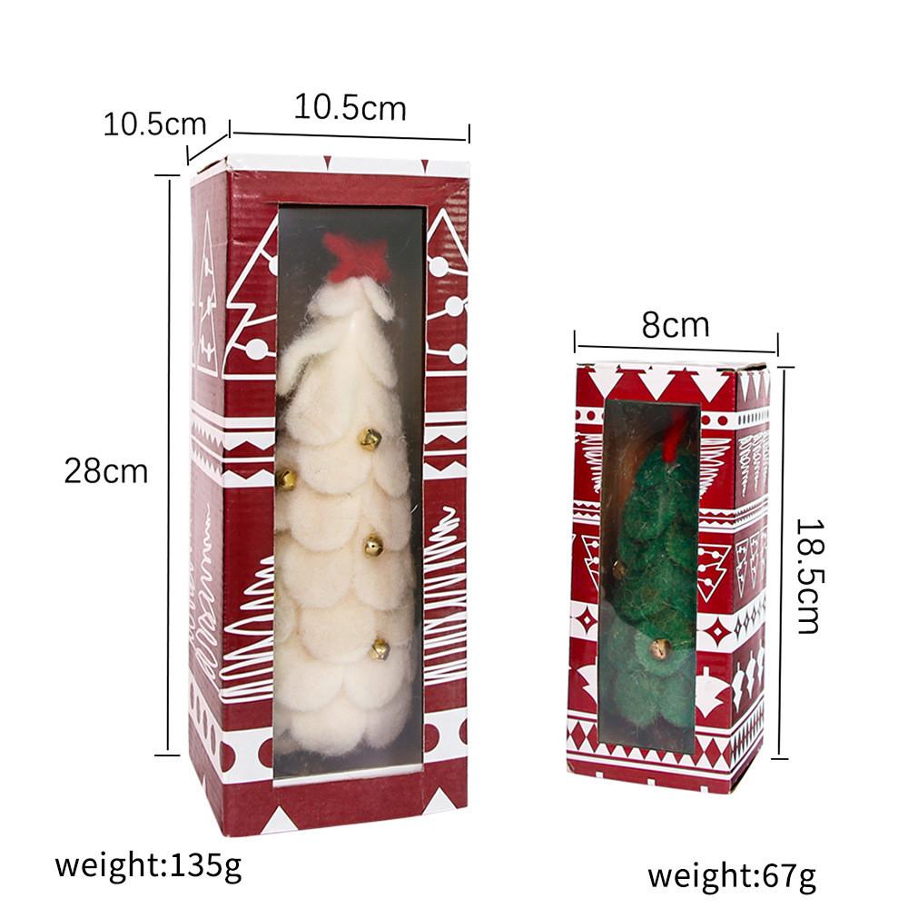 Cute Miniature Wool Felt Christmas Tree Ideal For Charming Holiday Window Decor