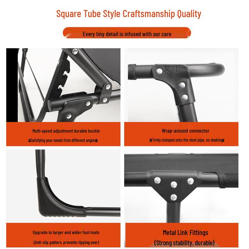 Multi-functional Folding Single Bed: Portable Recliner for Home, Office, and Camping Naps