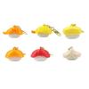 1/6Pcs 3D Printed Sushi Clicker Keychain, Stress Relief Push Button Fidget Toy, Finger Clicker Keyring Pendant Backpack Handbag Charm