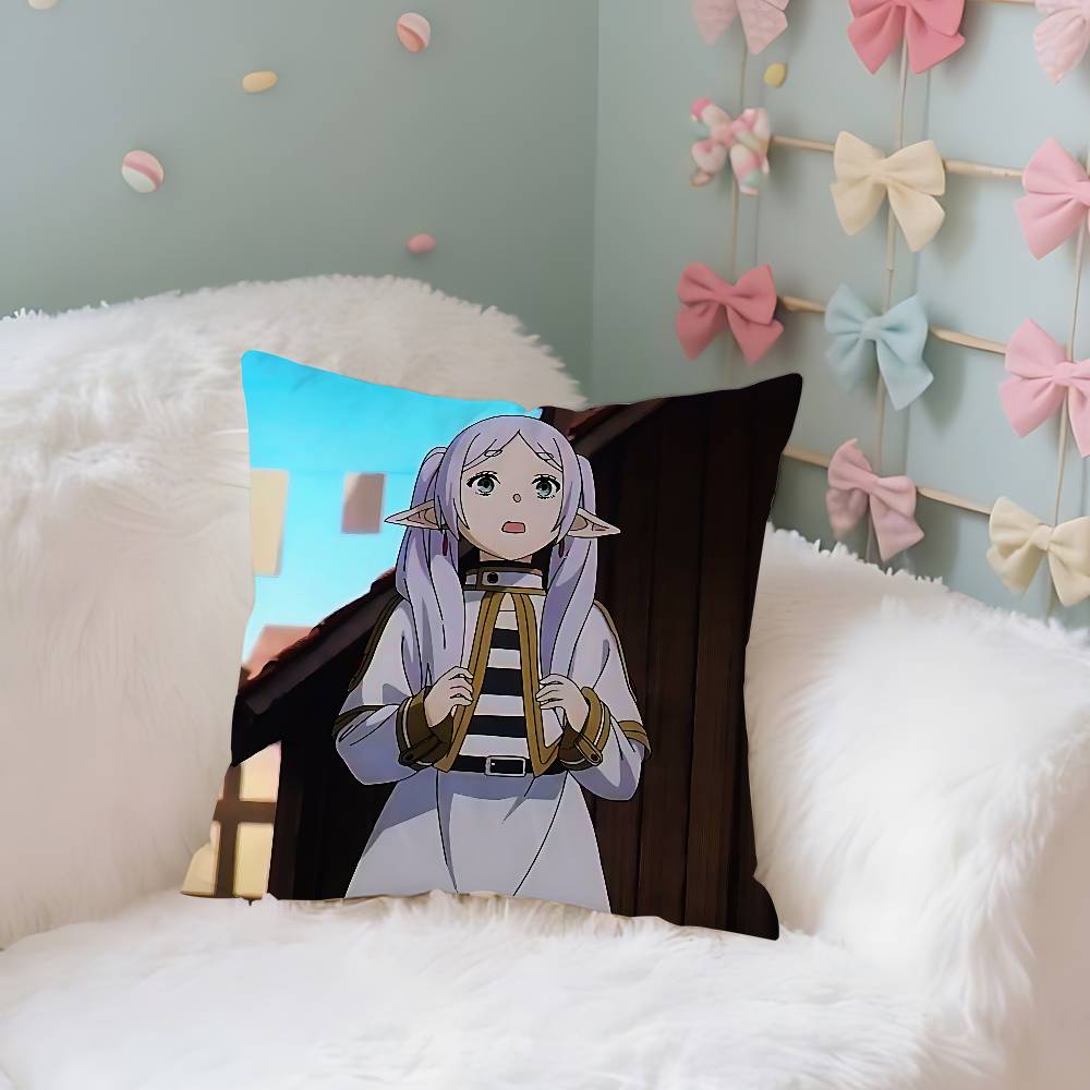 Anime F-Frieren Cute Case Plush Fabric Soft Pillowcase Double Sided Print Cushion Cover Household Gifts