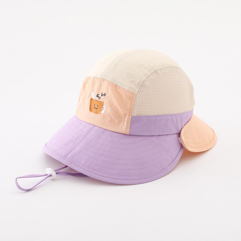 Kids Sun Hat With Large Brim And Breathable Mesh For Summer Protection