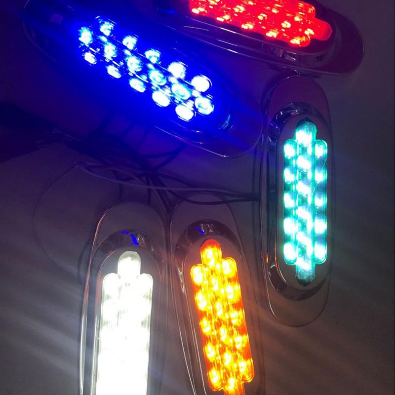 2pcs Truck 16Led Side Marker Tail Lights Amber 12V 24V Waterproof Led Marker Lamp Trailer Light Rear Side Lamps