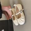 Shallow Single Shoes Women's 2025 Spring and Autumn New Flat-bottomed Buckle with Skirt Mary Jane Shoes