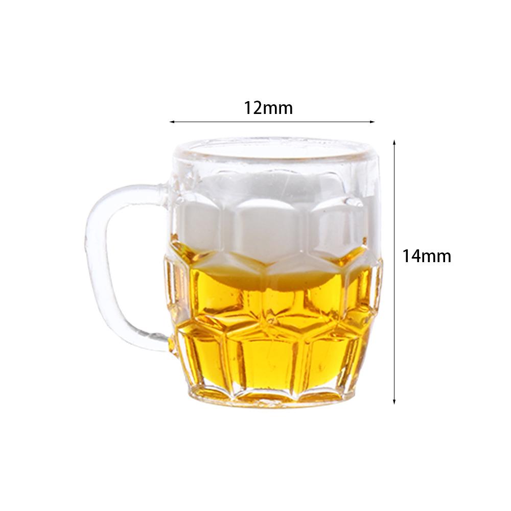 Mini Beer Mug Dollhouse Miniature Beer Cup Miniature Scene Model Mini Lemon Cup Drinks Toy