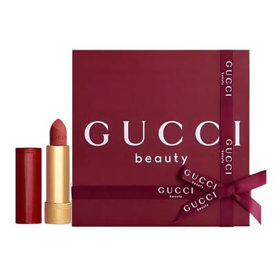 Golden Velvet Lipstick, Colorful Velvet Mist Lipstick, Red Tube Gift Box, Matte Color, #217 Valeria Rose