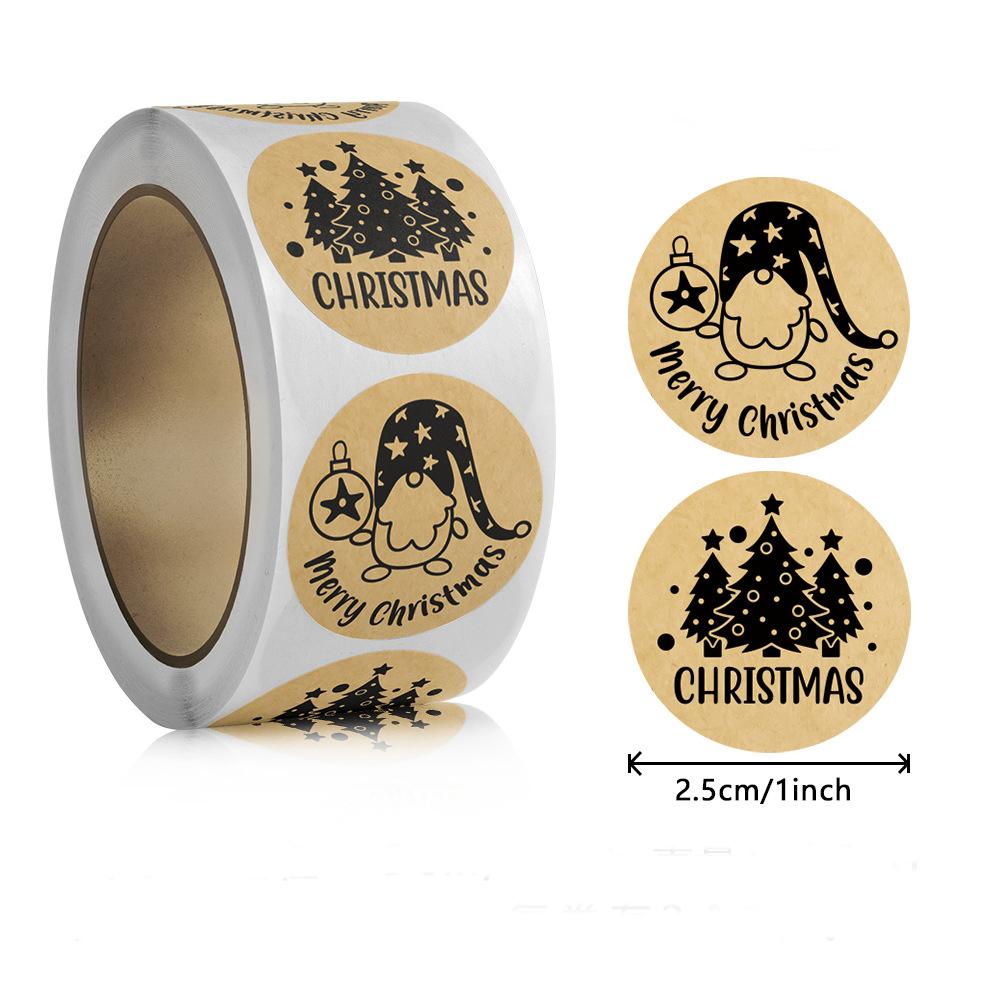 

Наклейки с цветком на бутылку с водой с надписью «Счастливого Рождества» X083 A23-500pcs-2.5cm