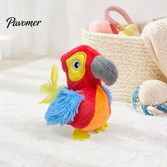 Chirping Bird Cat Toy Toy, Interactive Plush Parrot Soft Stuffed Exercise And Activity Toys Pounce for Indoor Cats Kittens, Stimulating Hunting