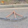 Heavy-Duty 13-Tine Garden Rake with Wooden Handle