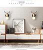 Vintage Deer Antler Wood & Iron LED Wall Lamp for Modern Interiors