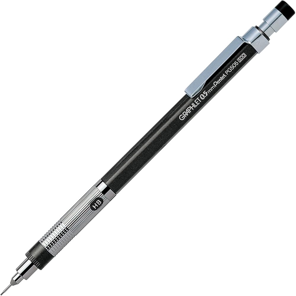 Pentel PG505-AD mechanical pencil, graphlet, metallic gray, 0.5 mm