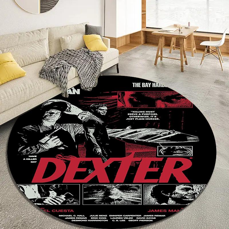 Dester Round Area Rug,Carpet Rug for Living Room Bedroom Sofa Playroom Decor,Non-slip Floor Mat9