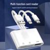 "Universal Multi-function TYPE-C to USB Card Reader for CF, SD, and TF Cards"