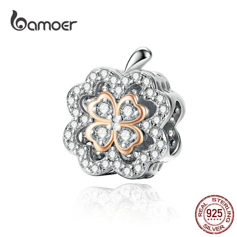 BAMOER Schmuck 925 Sterling Silber Beleuchtung Sterne Perlen Charme Fit Original Armband Armreif DIY