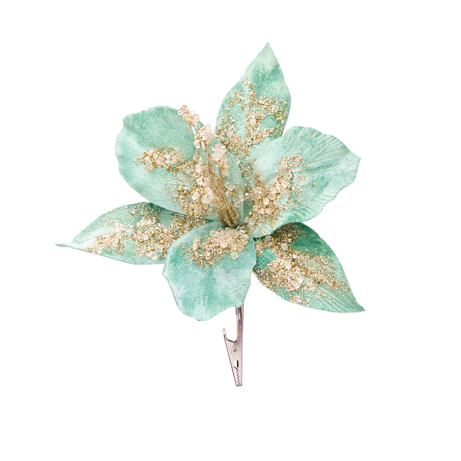 

Magnolia Artificial Christmas Flowers, Christmas Tree Garland New Year Party Wedding Decoration One Size зелёный