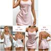 Casual Homewear Sleeveless Nightgown With Silky Polyester For Comfort And Relaxation