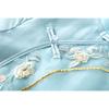 Floral Embroidered Cheongsam Women Retro Short Sleeve Chiffon Dresses Chinese Style Vintage Tang Dresses Summer Fashion
