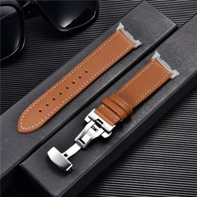 Premium Leather Strap For Samsung Galaxy Watch 8 Classic 46mm 8 44mm 40mm High-end Bracelet Wristband for Galaxy Watch 8-7 Ultra