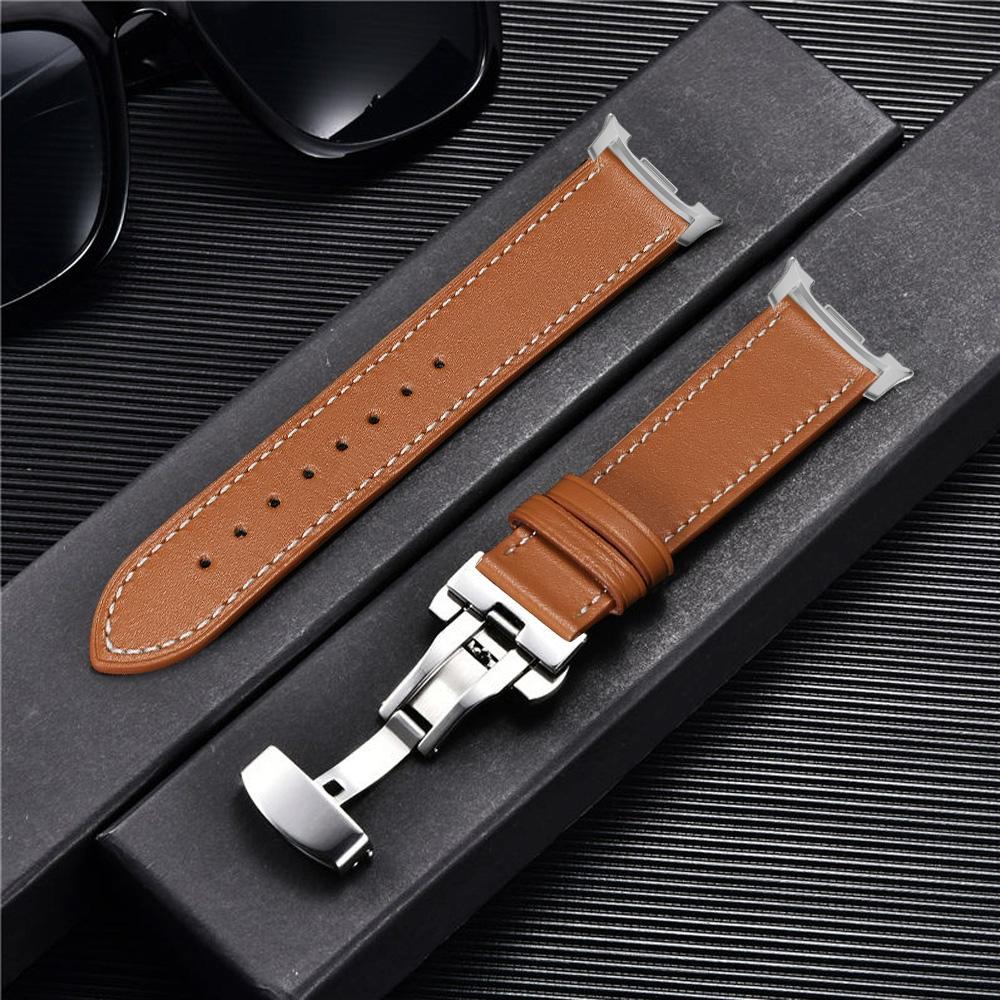 Leather Band for Samsung galaxy watch 8 40 44mm /8 classic 46mm Business Strap for galaxy ultra 2025/7 47mm Smartwatch Bracelet