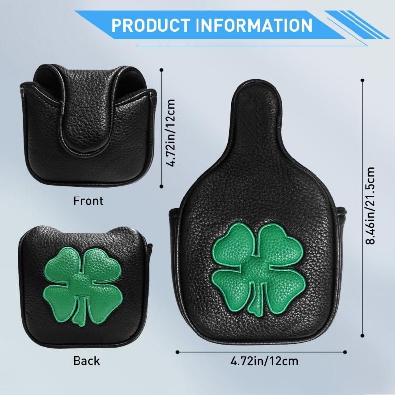 Leaf Pattern Golf Iron Club Head Cover Protection Sleeve Golf Rod Head Cases Waterproofs PU Golf Club Head Cover
