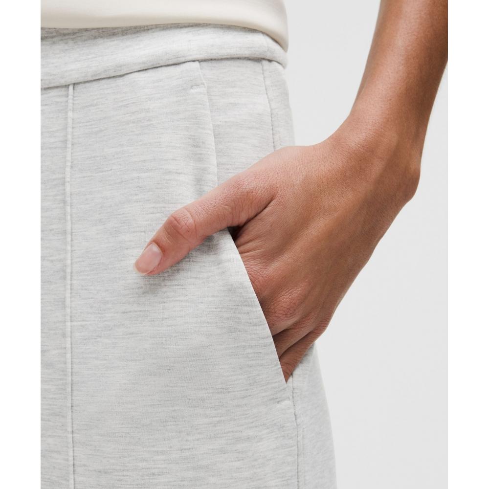 Lululemon Softstreme Pintuck Mid Rise Pant  Regular Heathered Core Ultra Light Grey