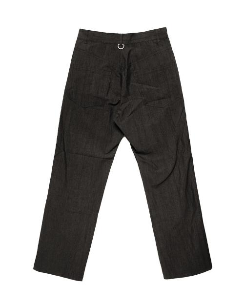TUDE Cutting Line Rivet Pants Charcoal