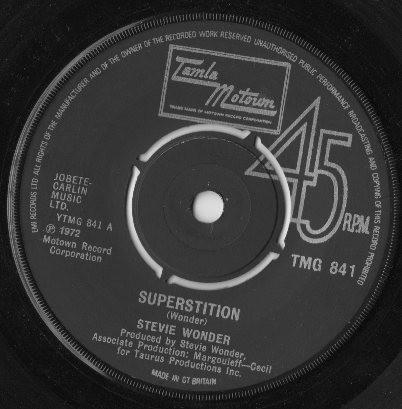 

7inch Record STEVIE WONDER - Superstition TMG841 Tamla Motown 1973 UK Soul/Funk Used