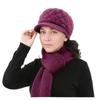 Warm Velvet Wool Beret for Middle-Aged & Elderly - Fashionable, Solid Color, Thick Knitted Winter Hat with Short Brim