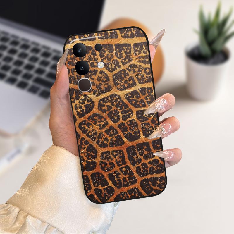 Pro vivo Y29 4G Pouzdra Y 29 Roztomilý Kreslený Potisk Černé Měkké Silikonové TPU Kryt Telefonu Pro Vivo T4x 5G Ochranné Pouzdro Fundas Case Capa