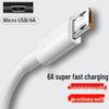 6A Super Fast Charging Android Data Cable for Huawei, Vivo, and OPPO 120W Flash Charge Mobile Phones.