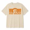 Stay Golden Funny Retriever Retro Dog Lover Graphic Tee