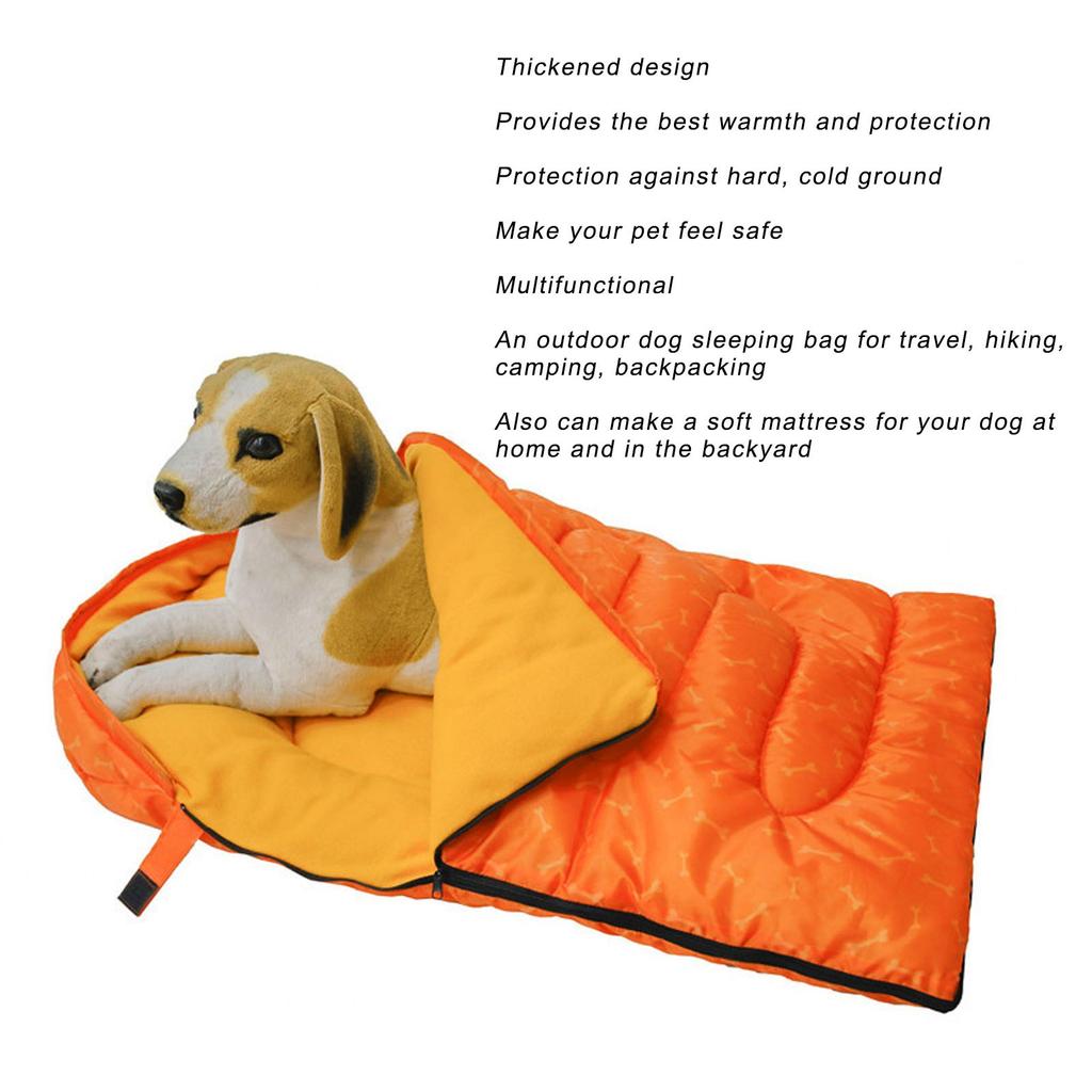 Dog Sleeping Bag Soft Warm Waterproof Packable Pet Bed With Storage Bag For Camping Hiking Travel