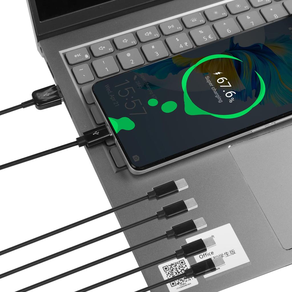 CERRXIAN USB 1 Male To 6 Male USB C Splitter Y Y Supports Data Transfer for and Power Supply for Fans and Other USB Devices Cable, Type-C Splitter,