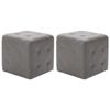 VidaXL 2 Pcs Poufs Grey 30 X 30 X 30 Cm Faux Leather