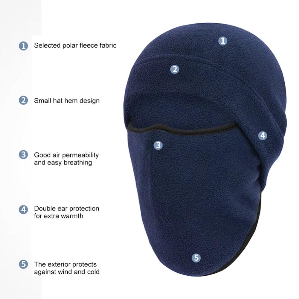 Windproof Mask Hood Beanies Solid Color Hike Cycling Cap Casual Full Face Mask  Autumn/Winter