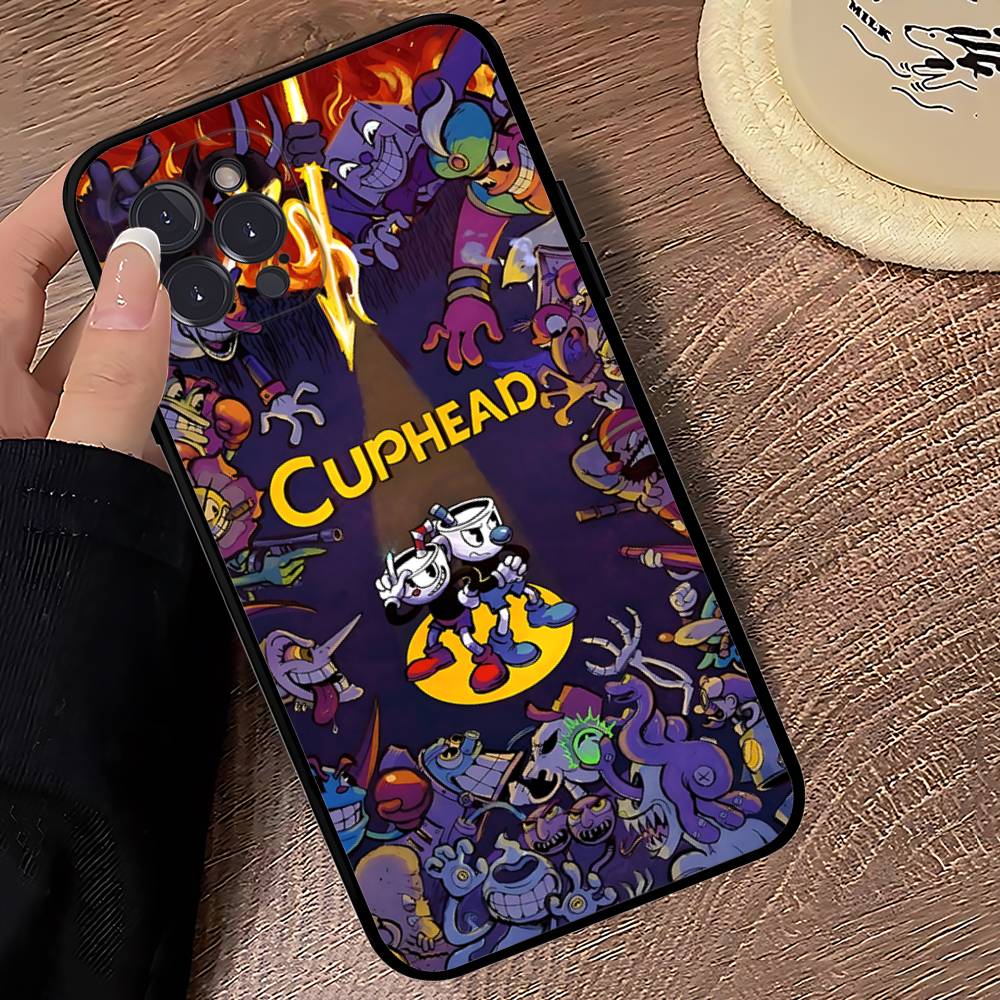 C-Cuphead Classic Game Phone Case For IPhone 16 11 12 13 14 15 17 Pro Max Plus 16E Silicone Cover