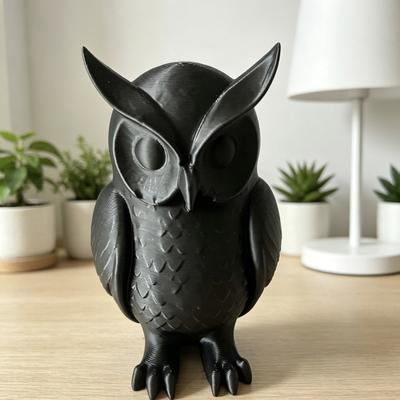 Eulenfigur 3D-gedruckt Kleine Eulenstatue Sammlerstück Waldtier Schreibtischdekoration für Zuhause Büro Regal Dekoration
