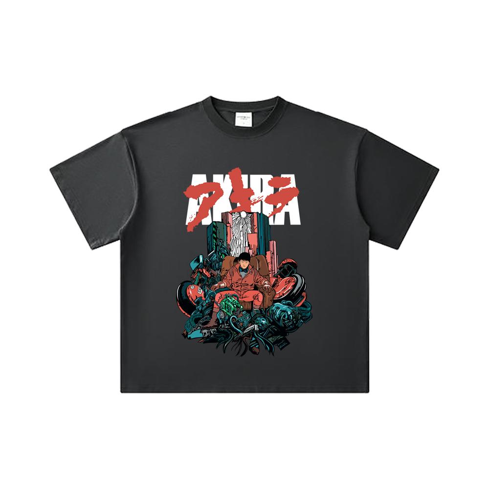 260 GSM Double Yarn 32 Count 100% Cotton Akira V1 Print Unisex Heavy Cotton T Shirt