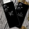 Black TPU Soft Case for Y27 4G, Y35, Y35m+, Y55T 5G Phones - Cross-Line Design