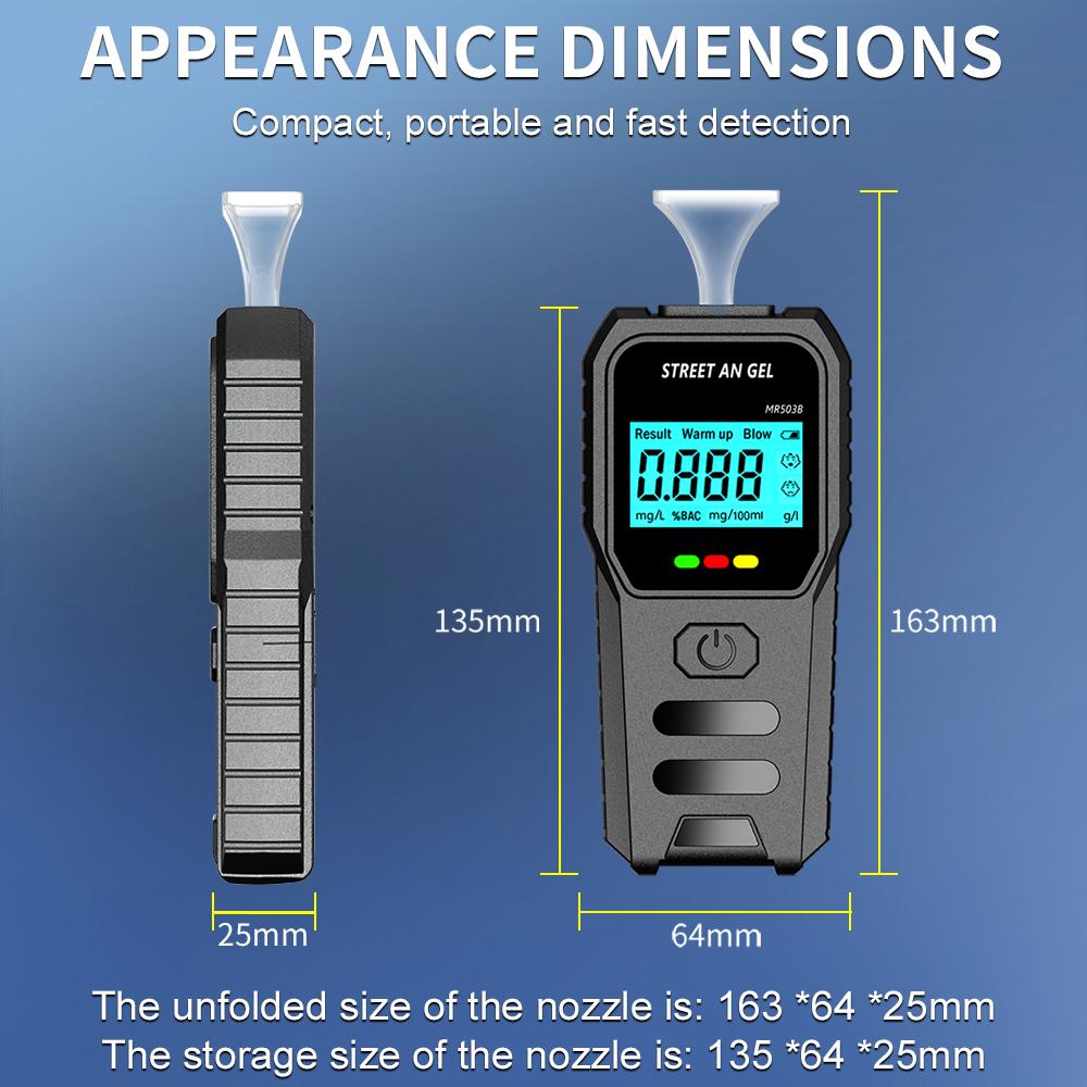 Portable LCD Digital Breath Alcohol Tester Alcohol Breathalyzer Drunk Driving Personal Analyzer