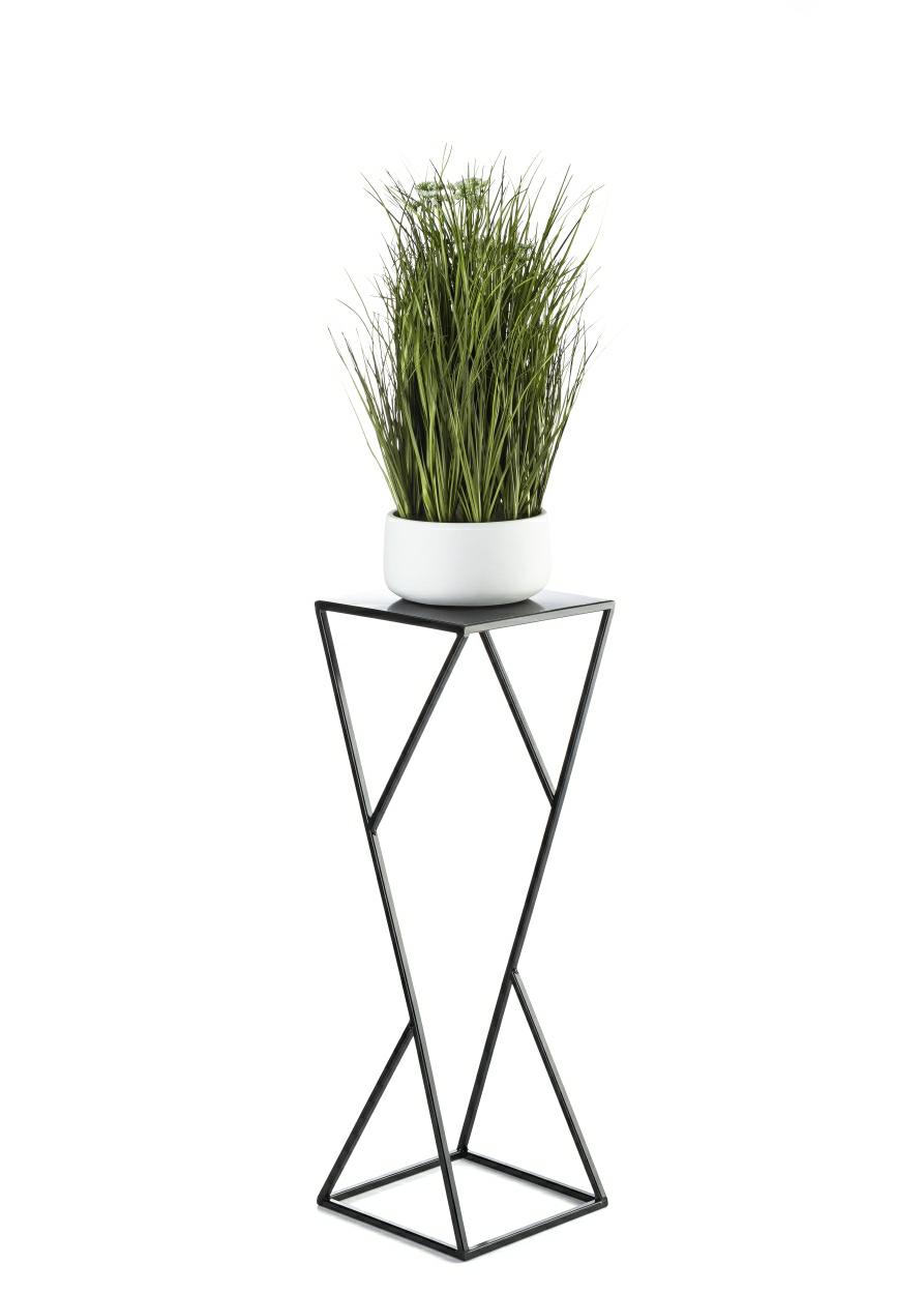 Kwietnik Nowoczesny Loft Czarny 70 Cm