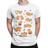 Cute Capybara Art Illustration Seamless Pattern Funny 100 Cotton Tshirt Capybara Tees Tops For Unisex