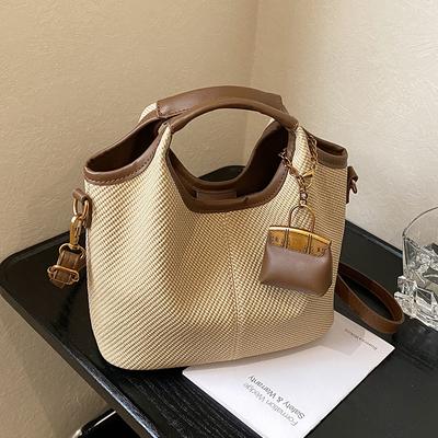 Popular Niche High-end Vegetable Basket, Portable Tote Bag, Fashionable Commuter Versatile Messenger Women's Bag
