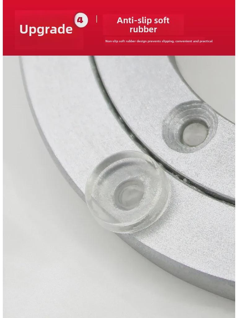 Aluminum Alloy Rotating Glass Turntable Dining Table Stand