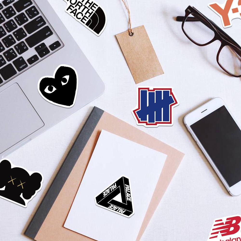201 Trendy Brand Logo Graffiti Stickers: Waterproof Decoration for Suitcase, Car, Motorcycle, and Skateboard